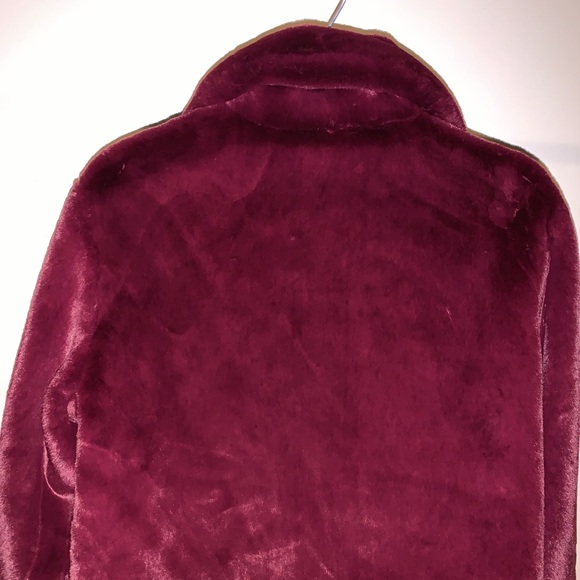 Burgundy Faux fur jacket - Picture 5 of 5